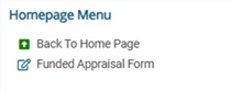 Funded appraisal form selection