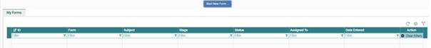 showing Start New Form on Funded appraisal form