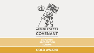 Armed forces covenant employer recognition scheme logo - Gold award