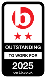 Best companies 2 star accreditation 2025 logo - outstanding to work for