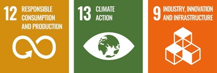 Sustainable Development Goal tiles for Responsible Consumption and Production, Climate Action, and Industry, Innovation and Infrastructure