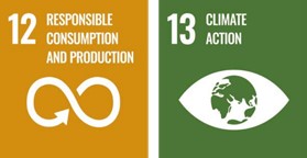 Sustainable Development Goal tiles for Responsible Consumption and Production, and Climate Action